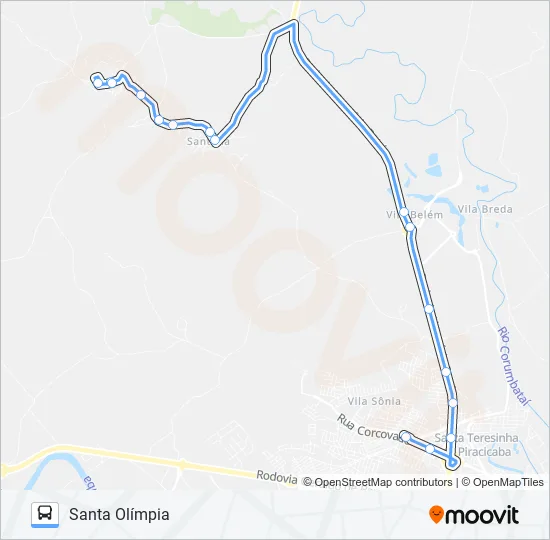 0412 SANTA OLÍMPIA  Line Map