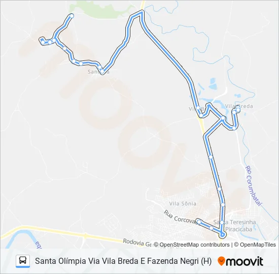 0412 SANTA OLÍMPIA  Line Map