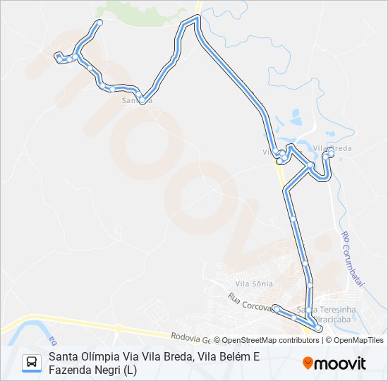 0412 SANTA OLÍMPIA bus Line Map