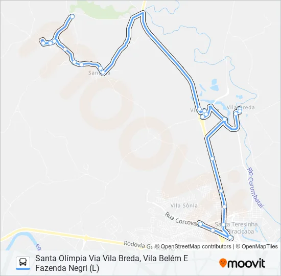 0412 SANTA OLÍMPIA  Line Map