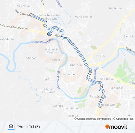 0412 SANTA OLÍMPIA bus Line Map