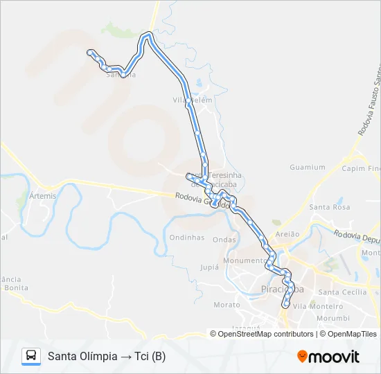 0412 SANTA OLÍMPIA  Line Map
