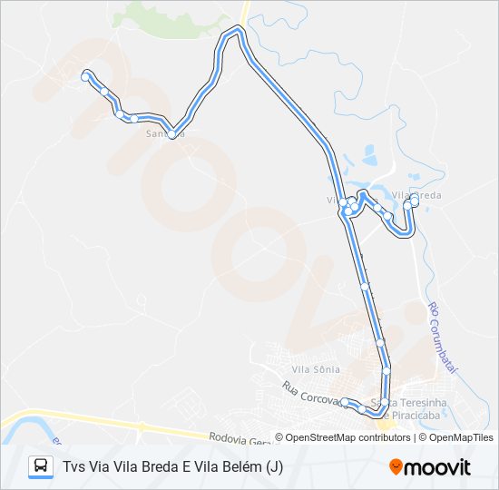 Mapa de 0412 SANTA OLÍMPIA de autobús