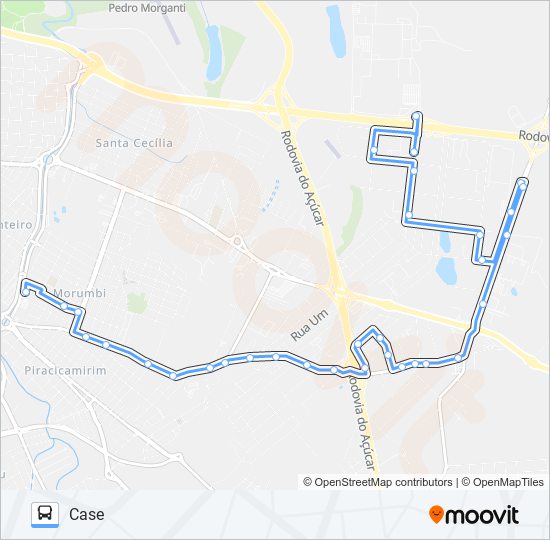 0211 UNILESTE / TPI bus Line Map