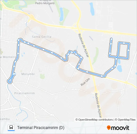 0211 UNILESTE / TPI  Line Map