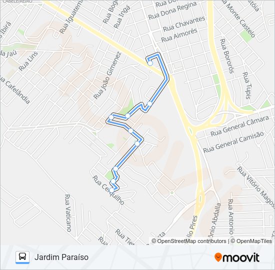 Rota da linha 71a: horários, paradas e mapas - Rodoviária [Via Vale  Paraíso] (Atualizado)