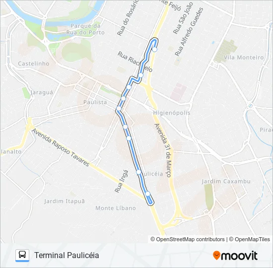 0301 PAULICÉIA / TCI  Line Map