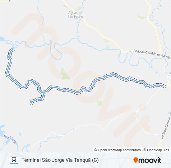 Mapa da linha 0815 IBIRITUNA / TSJ de ônibus