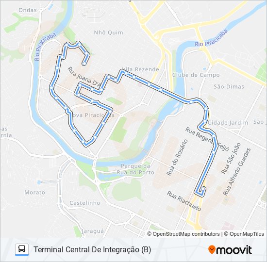 Mapa da linha 0101 JARDIM MONUMENTO de 