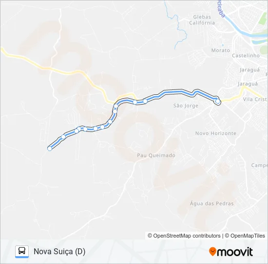 0816 NOVA SUÍÇA / TSJ  Line Map