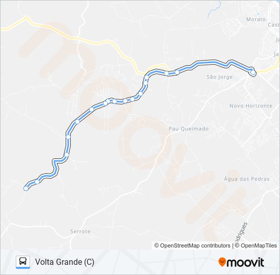 Mapa da linha 0816 NOVA SUÍÇA / TSJ de 