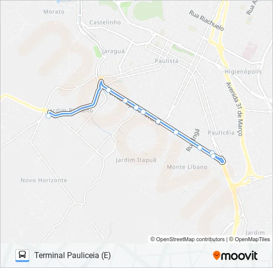 0816 NOVA SUÍÇA / TSJ  Line Map