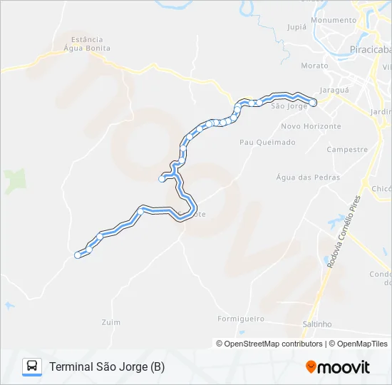 0816 NOVA SUÍÇA / TSJ  Line Map