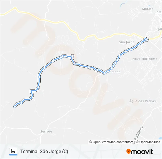 0816 NOVA SUÍÇA / TSJ  Line Map