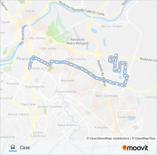 0210 UNILESTE / CENTRO  Line Map