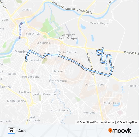 0210 UNILESTE / CENTRO bus Line Map