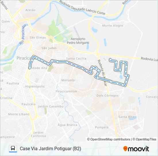 0210 UNILESTE / CENTRO  Line Map