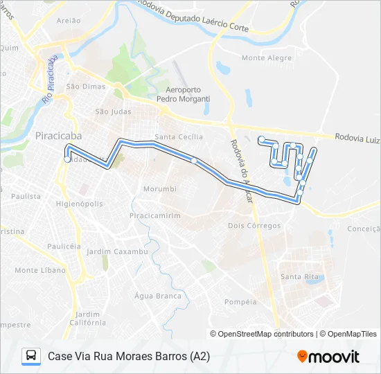 0210 UNILESTE / CENTRO  Line Map