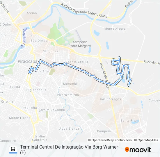0210 UNILESTE / CENTRO  Line Map