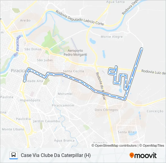 0210 UNILESTE / CENTRO  Line Map