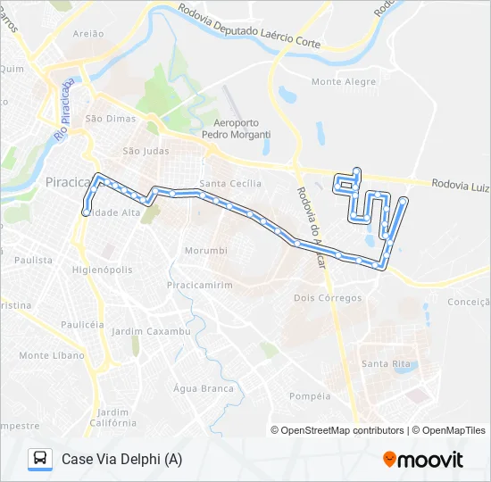 0210 UNILESTE / CENTRO  Line Map
