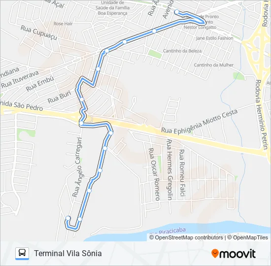 0408 VALE DO SOL / TVS  Line Map