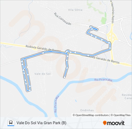 0408 VALE DO SOL / TVS bus Line Map