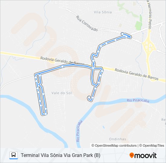 0408 VALE DO SOL / TVS bus Line Map