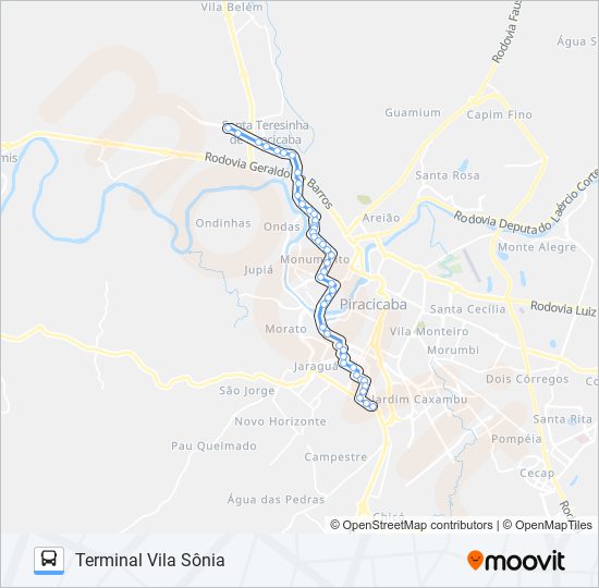 1200 PAULICÉIA / SÔNIA bus Line Map