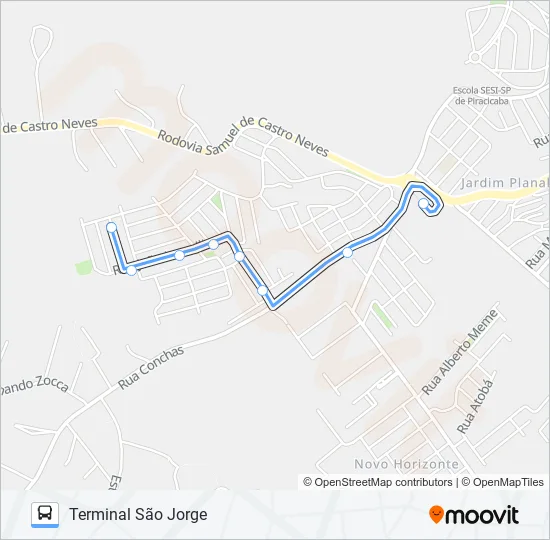 0812 SANTO ANTÔNIO / TSJ  Line Map