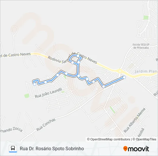 0812 SANTO ANTÔNIO / TSJ  Line Map