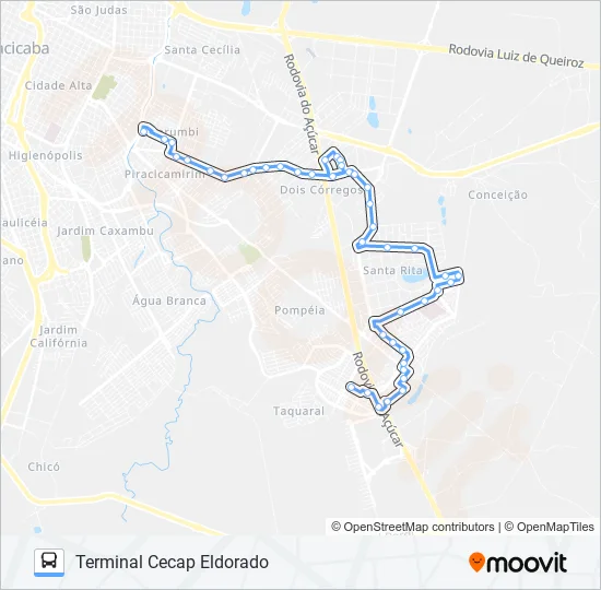 0213 PERDIZES - TPI / TCE  Line Map