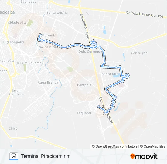 0213 PERDIZES - TPI / TCE  Line Map