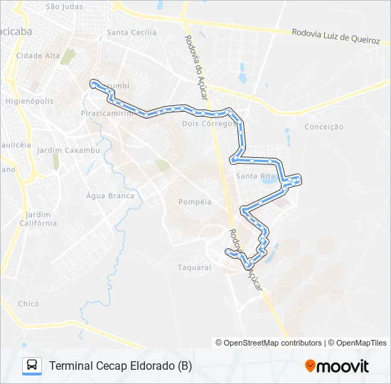 0213 PERDIZES - TPI / TCE  Line Map
