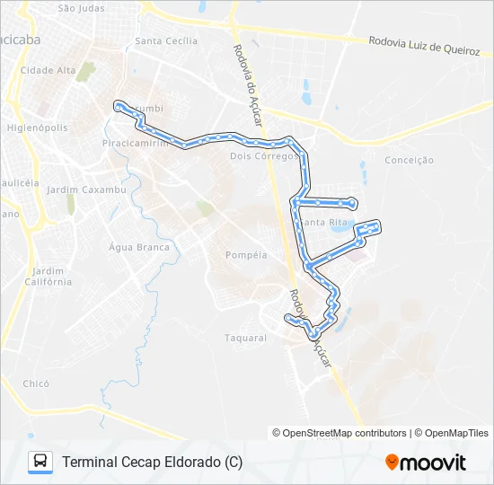 0213 PERDIZES - TPI / TCE  Line Map