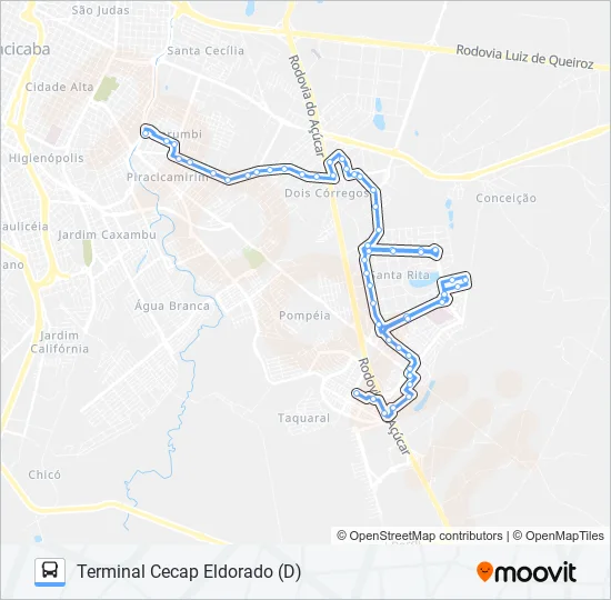 0213 PERDIZES - TPI / TCE  Line Map