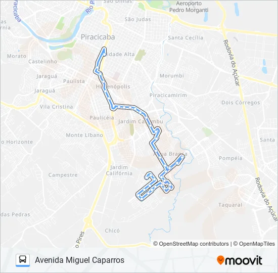 0222 JARDIM ORIENTE / CENTRO  Line Map