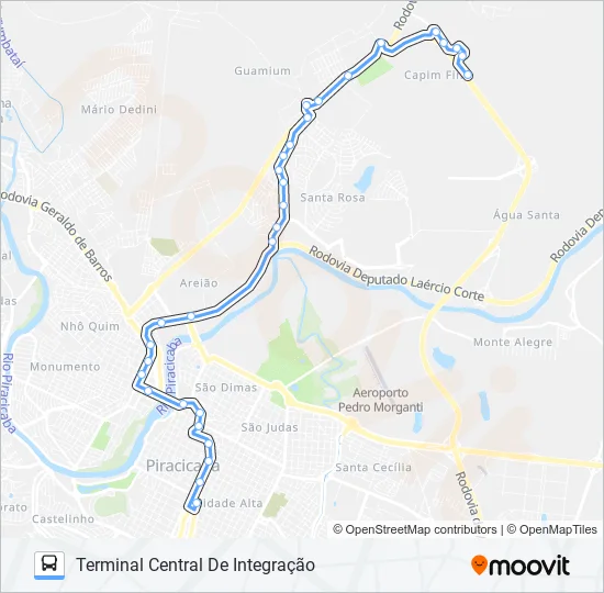 0505 UNINORTE VIA SANTA ROSA  Line Map