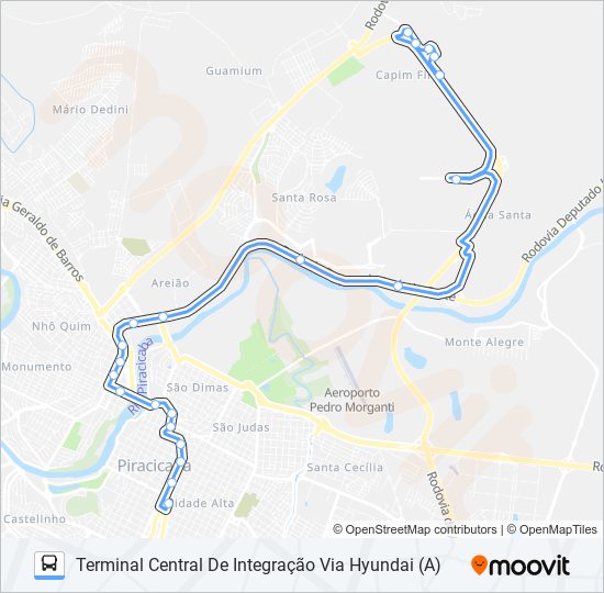 0505 UNINORTE VIA SANTA ROSA bus Line Map