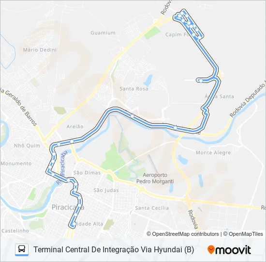 0505 UNINORTE VIA SANTA ROSA  Line Map
