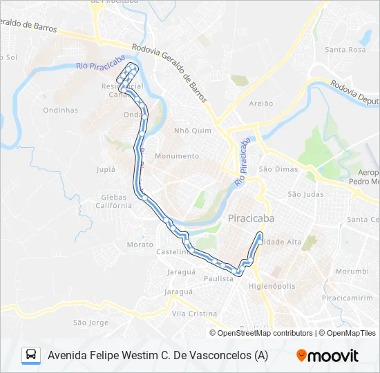 0713 BONGUE VIA JARDIM JUPIÁ  Line Map