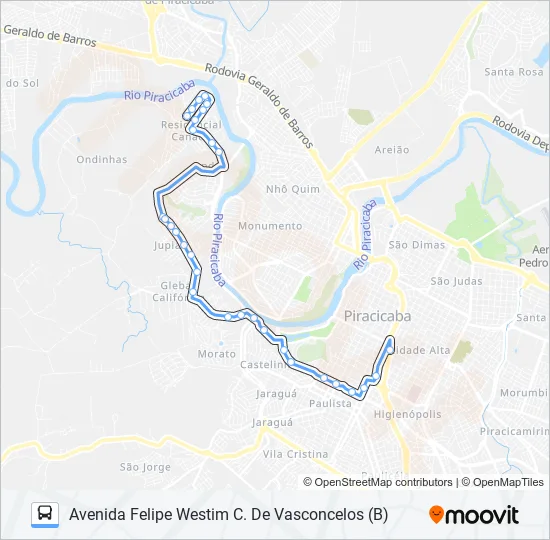 0713 BONGUE VIA JARDIM JUPIÁ  Line Map