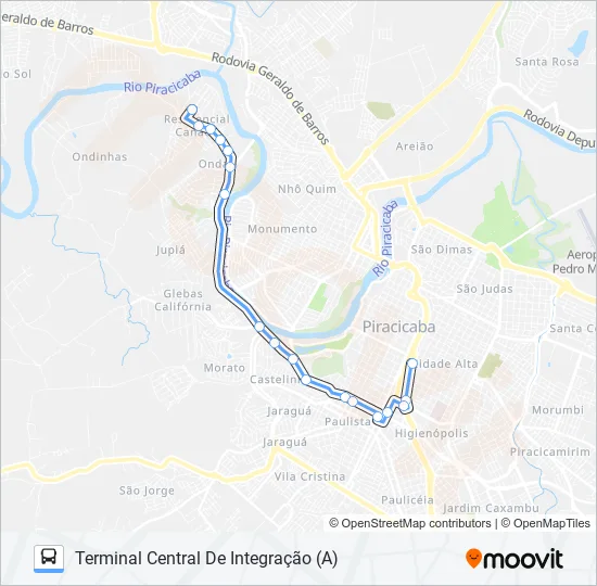 0713 BONGUE VIA JARDIM JUPIÁ  Line Map
