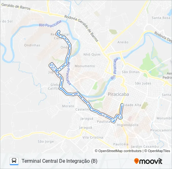 0713 BONGUE VIA JARDIM JUPIÁ  Line Map