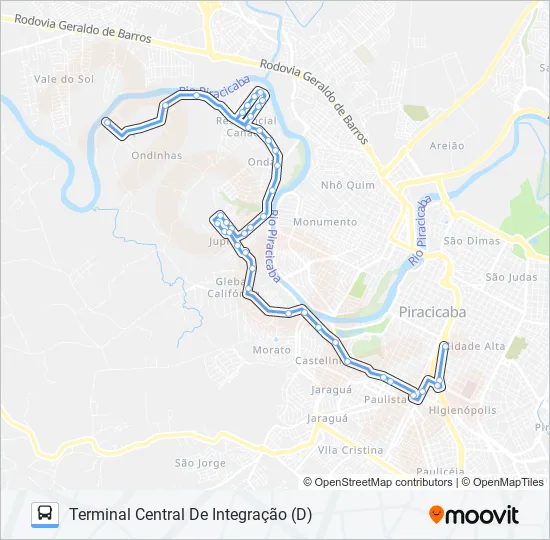 0713 BONGUE VIA JARDIM JUPIÁ  Line Map