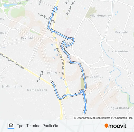0312 HIGIENÓPOLIS - TCI / TPA  Line Map