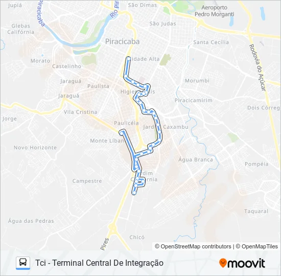 0312 HIGIENÓPOLIS - TCI / TPA  Line Map