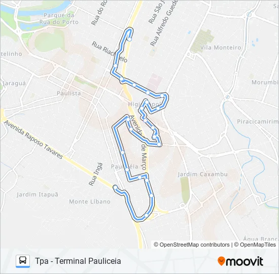 0312 HIGIENÓPOLIS - TCI / TPA  Line Map
