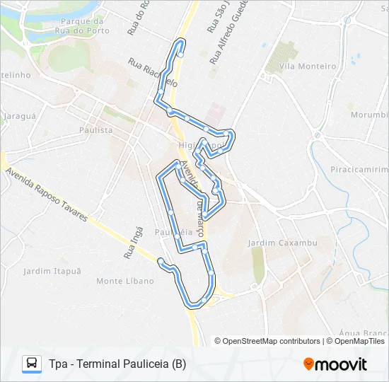 0312 HIGIENÓPOLIS - TCI / TPA  Line Map