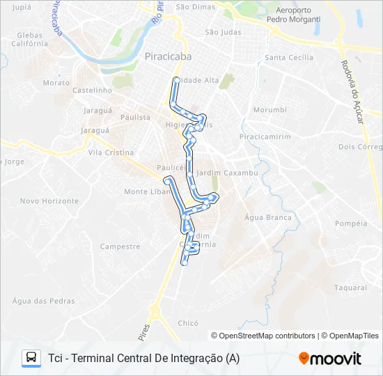 0312 HIGIENÓPOLIS - TCI / TPA  Line Map
